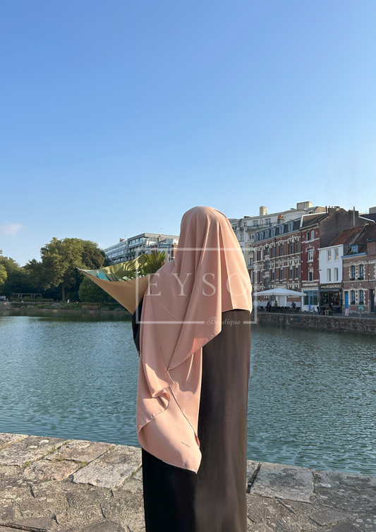Hijab SEDEF Soie de Médine - Beige Rosé - 4