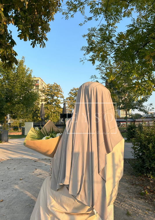 Hijab SEDEF Jersey Premium Luxe à Strass - Vert de Gris - 43