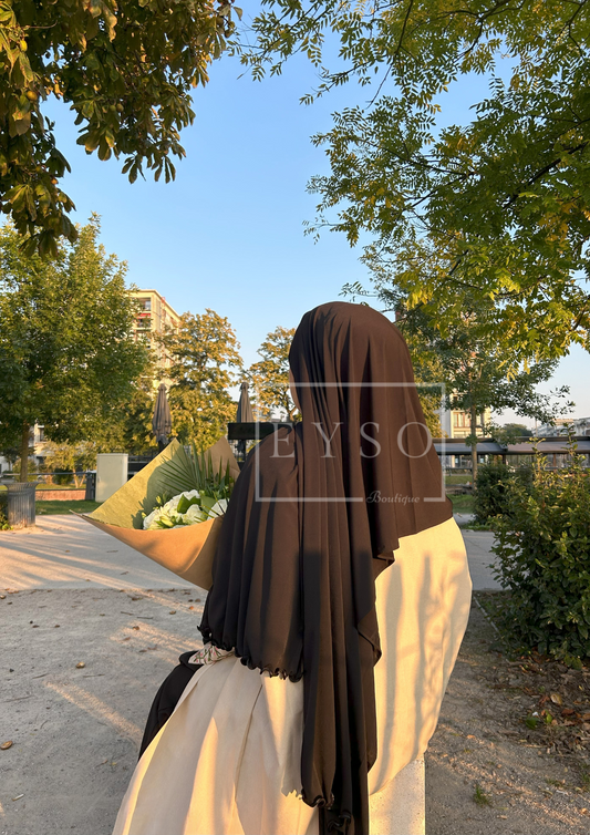 Hijab SEDEF Jersey Premium Luxe Frisé - Noir - 44