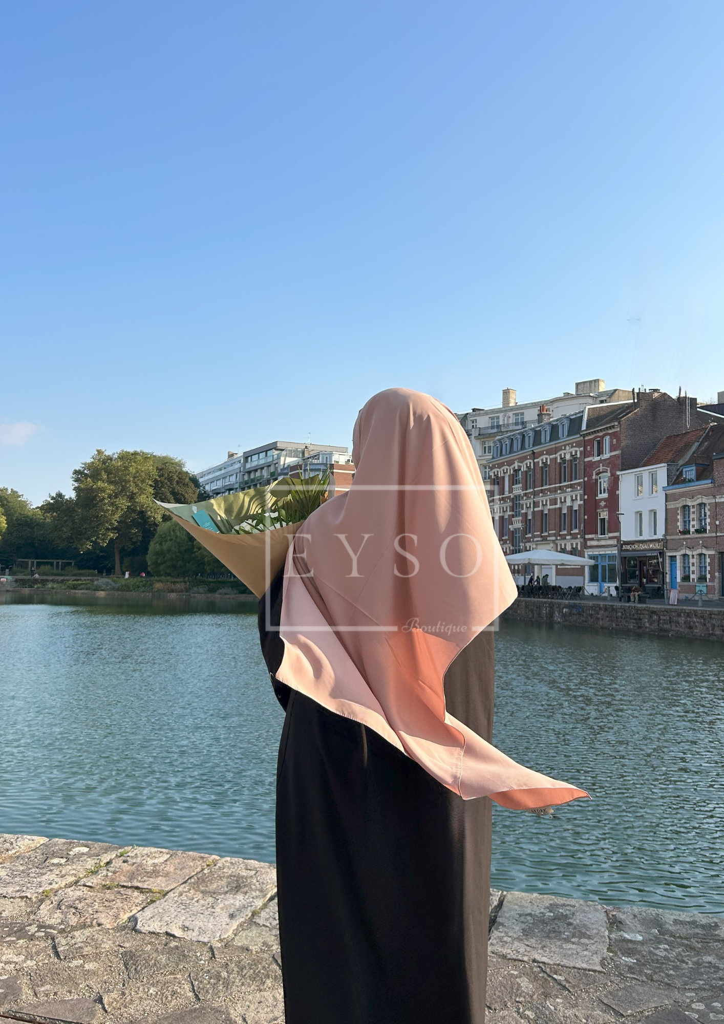 Hijab SEDEF Soie de Médine - Beige Rosé - 4