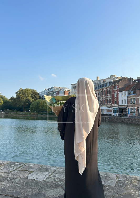 Hijab SEDEF Soie de Médine - Grège - 1
