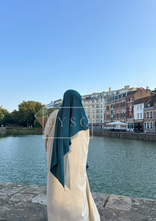 Hijab Soie de Médine - Bleu canard - 31