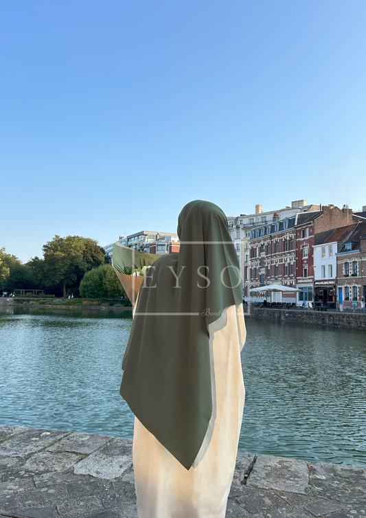 Hijab Soie de Médine - Vert Empire - 34