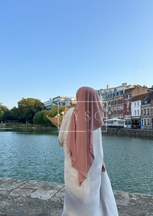 Hijab Soie de Médine - Violet figue - 35