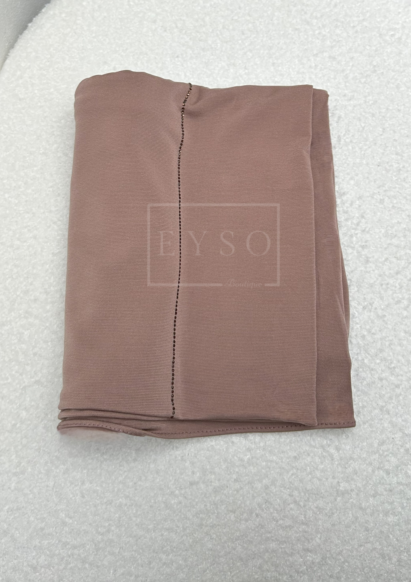Hijab SEDEF Jersey Premium Luxe à Strass - Marron Rosé - 42