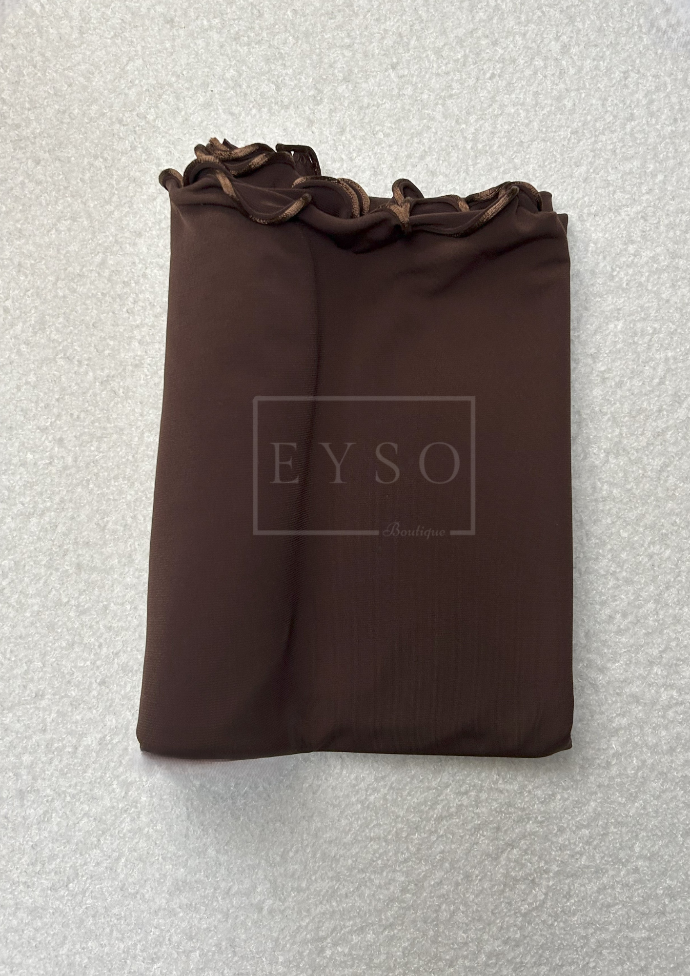Hijab SEDEF Jersey Premium Luxe Frisé - Chocolat - 45