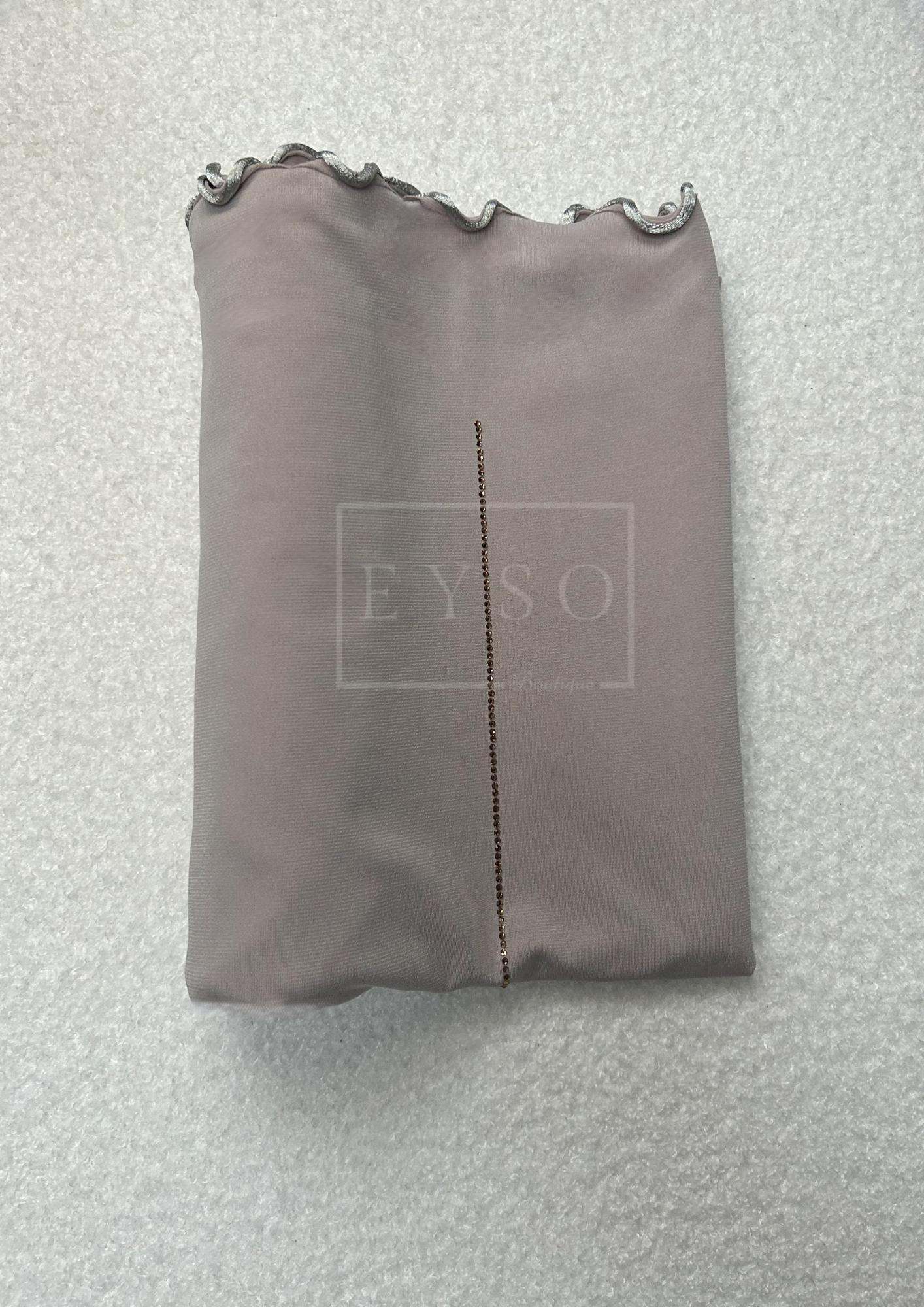 Hijab SEDEF Jersey Premium Luxe à Strass et Frisé - Beige - 53