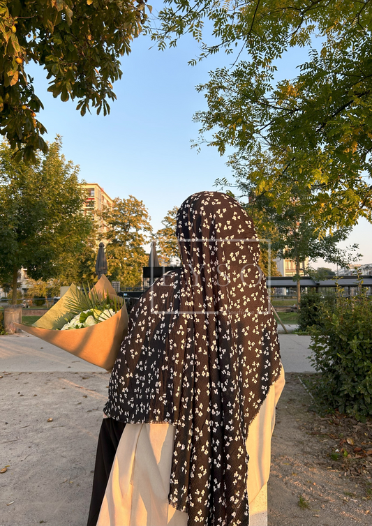 Hijab JAWEL Coton Froissé - Noir - 55