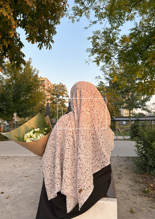 Hijab JAWEL Coton Froissé - Beige - 56