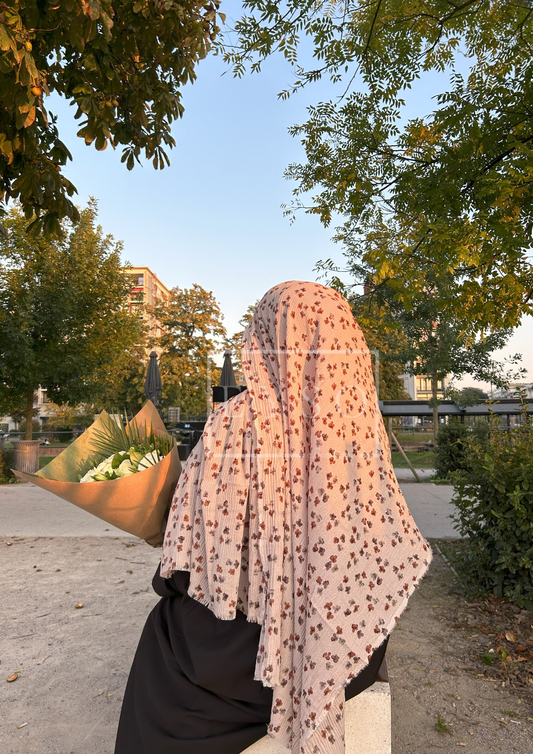 Hijab JAWEL Coton Froissé - Beige - 57